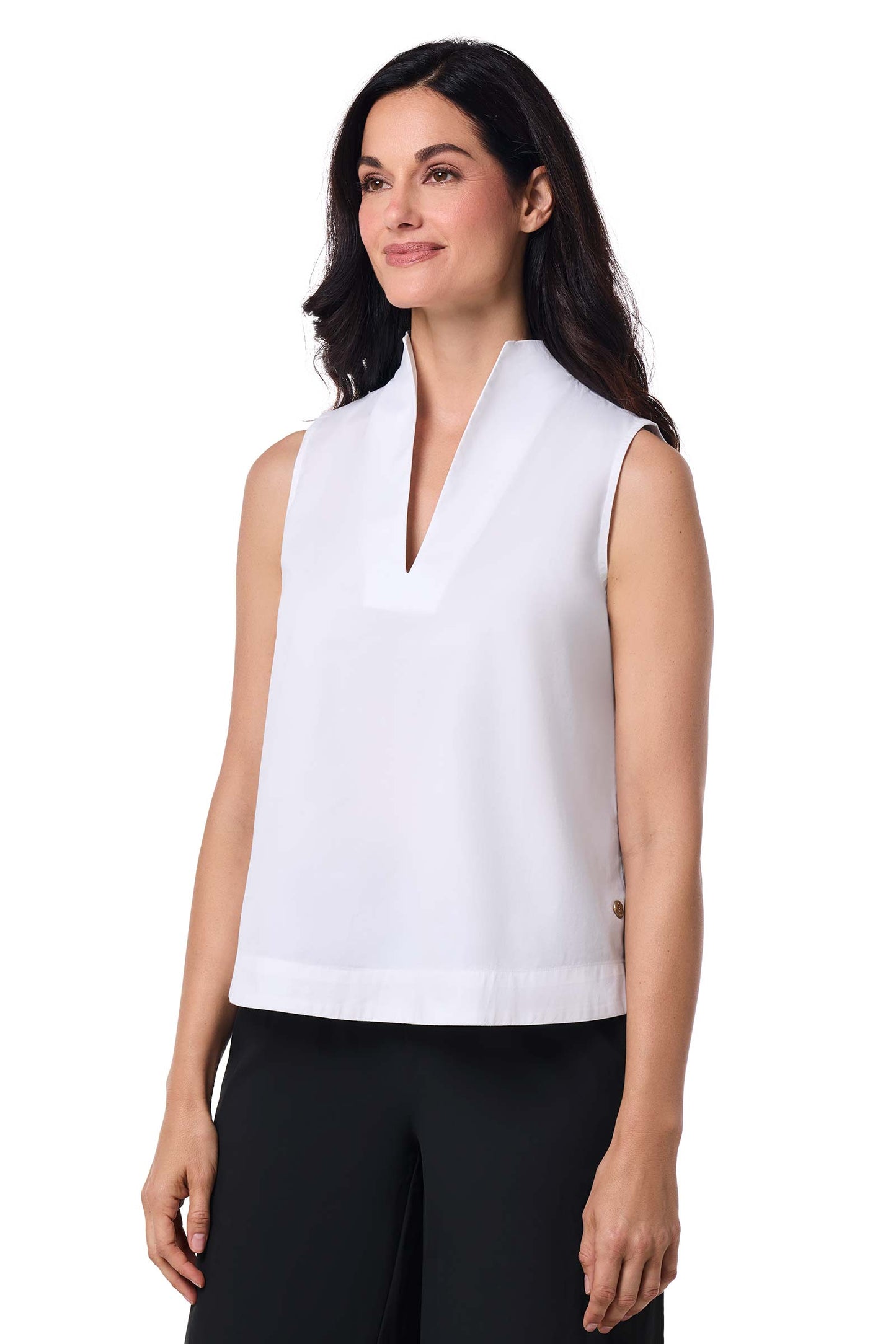 Women's Cape Coral Stand Collar Blouse | White