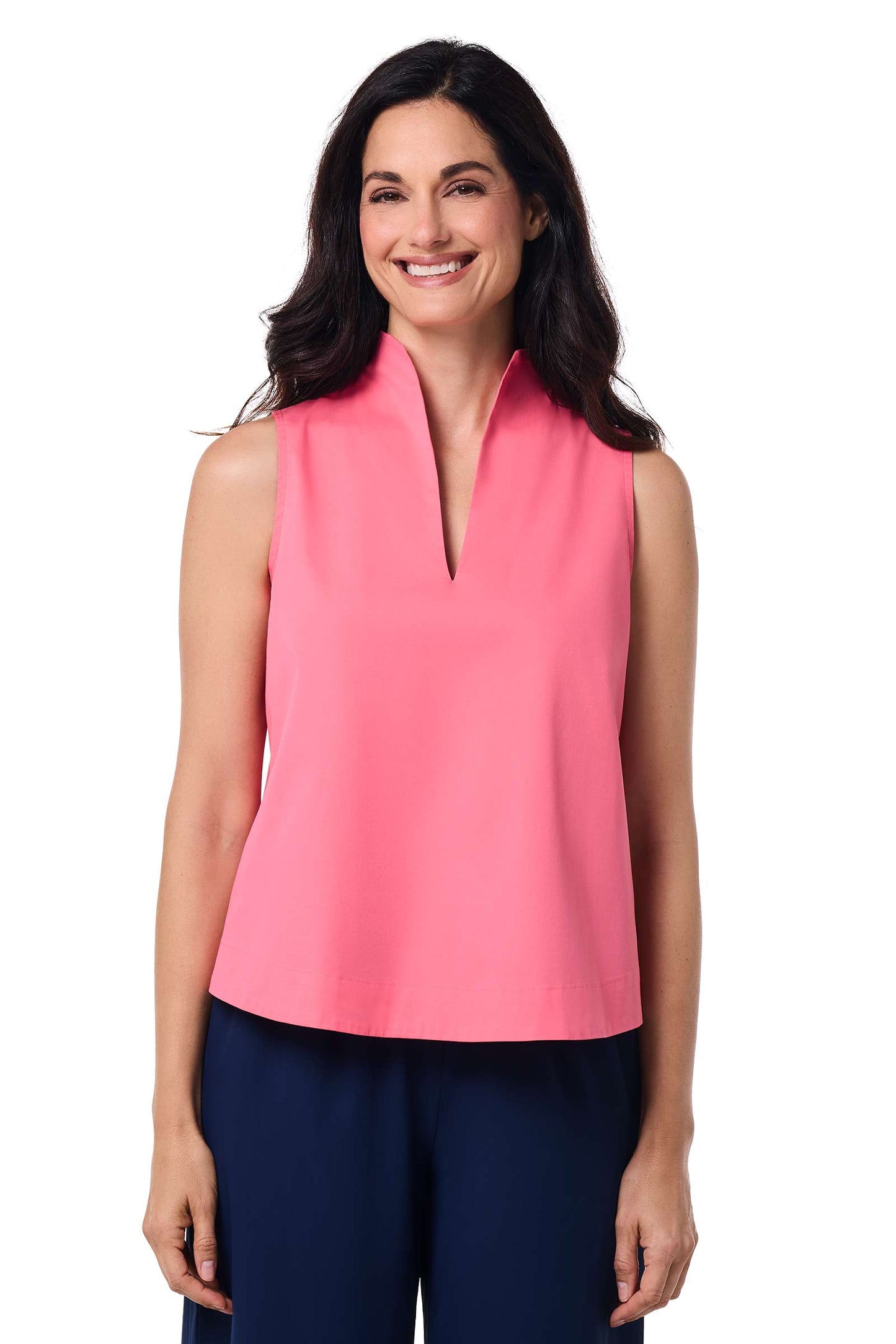 Women's Cape Coral Stand Collar Top | Sunkist Coral