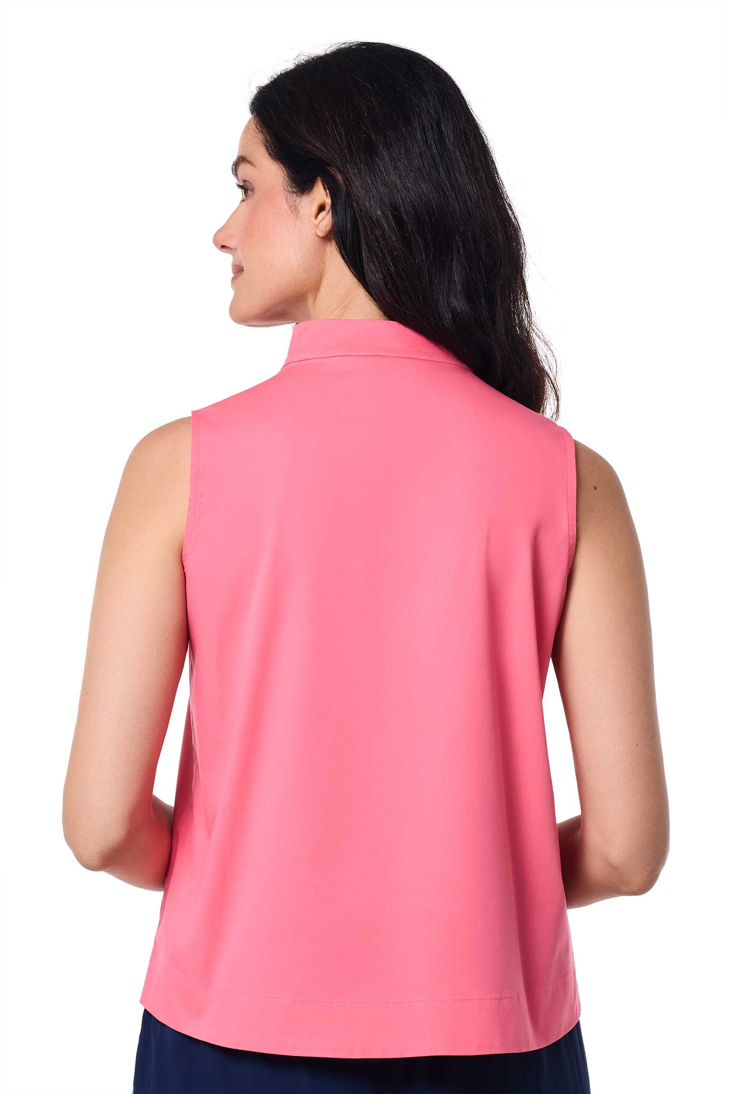 Women's Cape Coral Stand Collar Top | Sunkist Coral