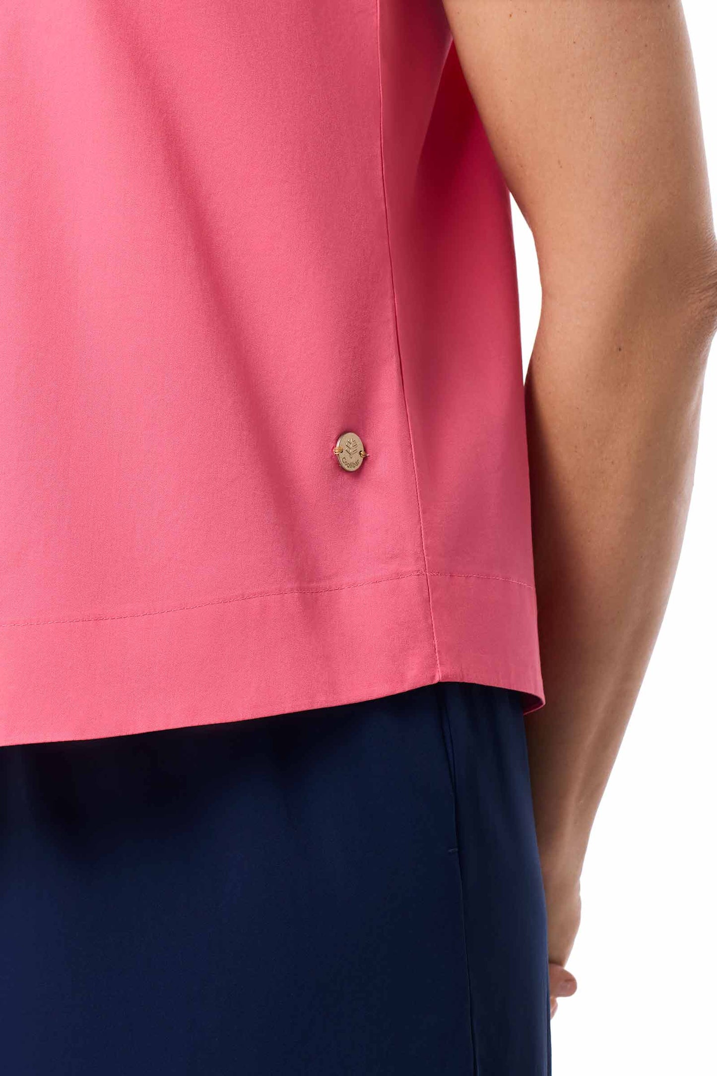 Women's Cape Coral Stand Collar Top | Sunkist Coral