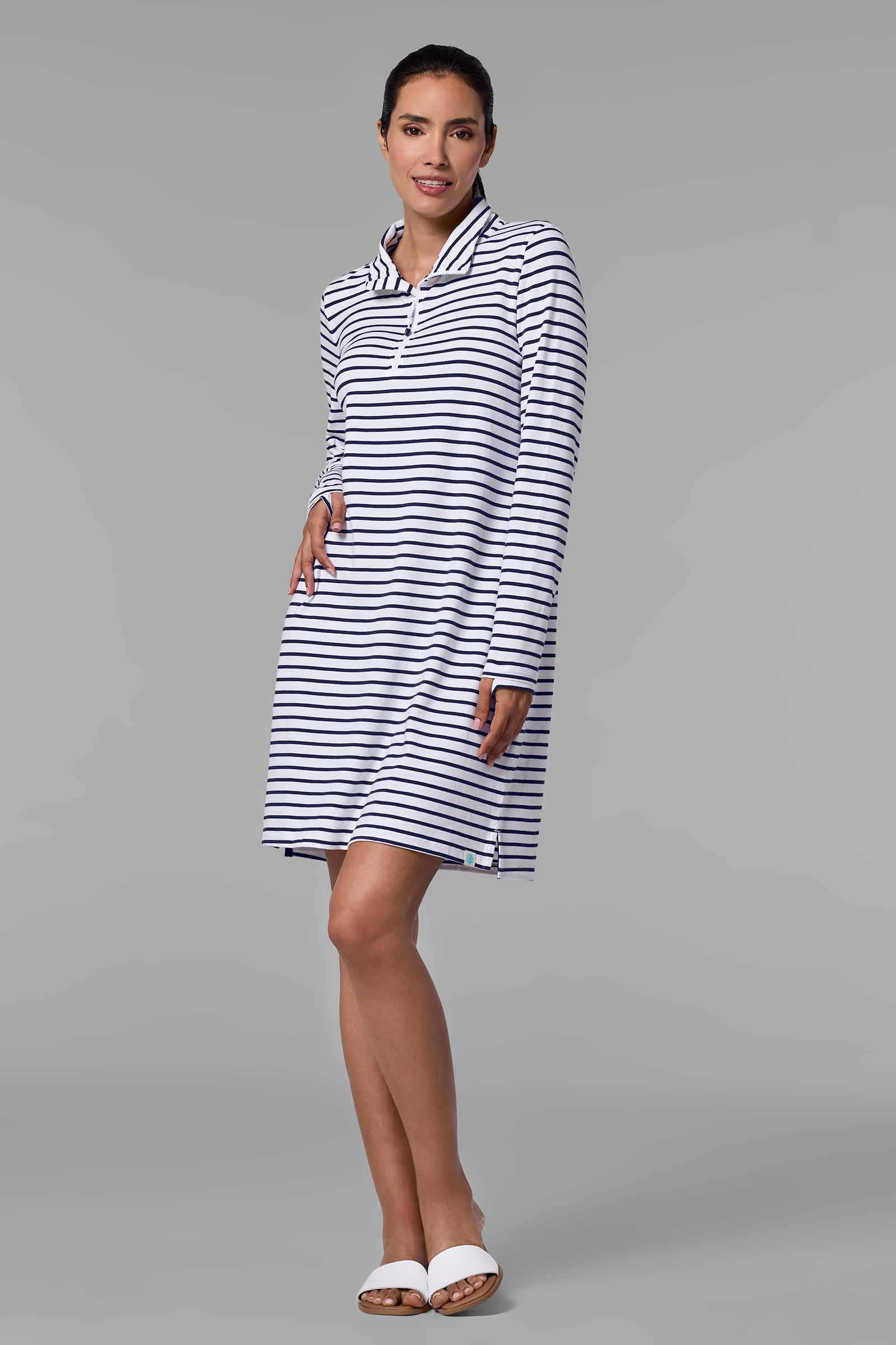 Color_White/Navy Stripe