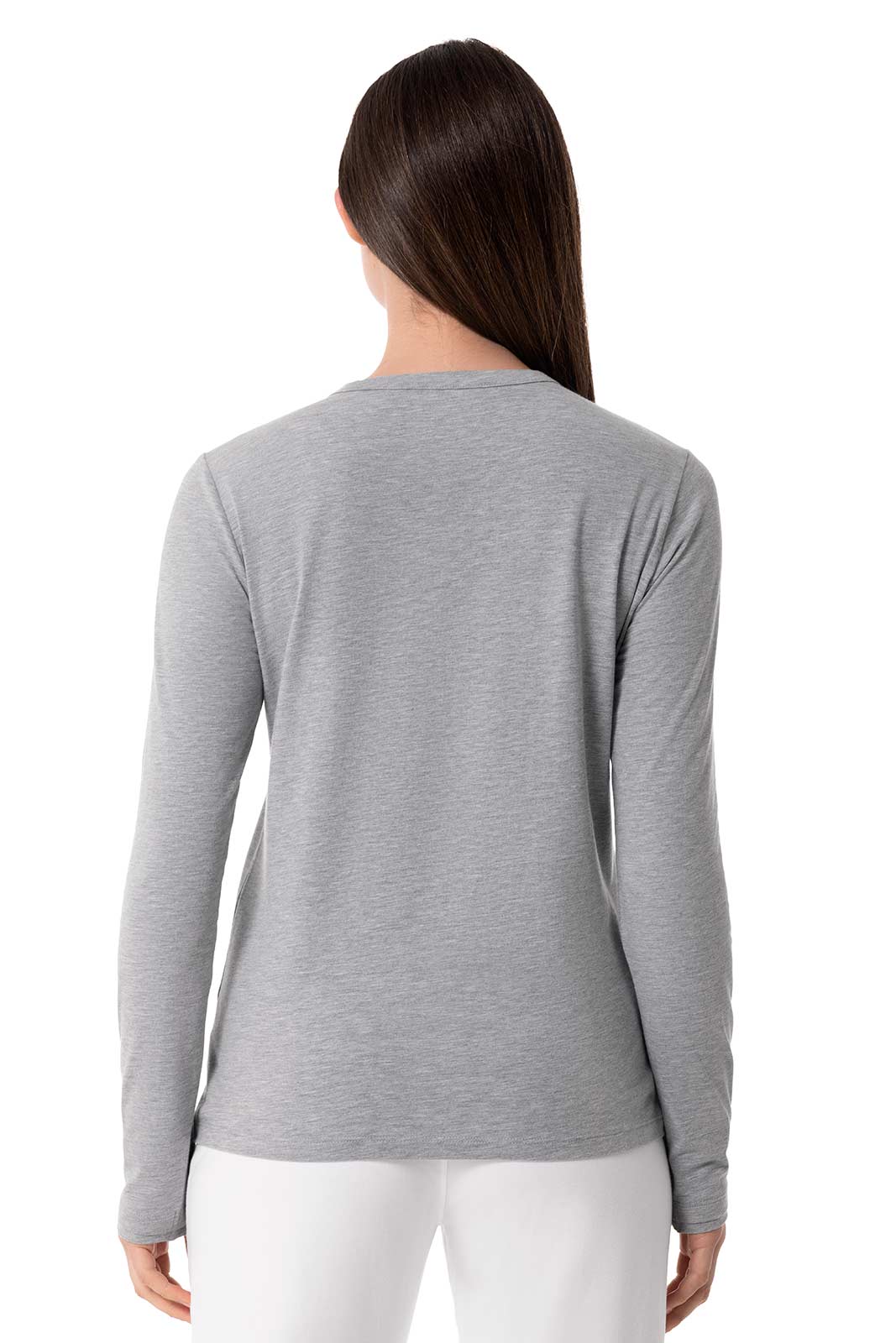Women's Hallandale Long Sleeve Henley | Grey Heather