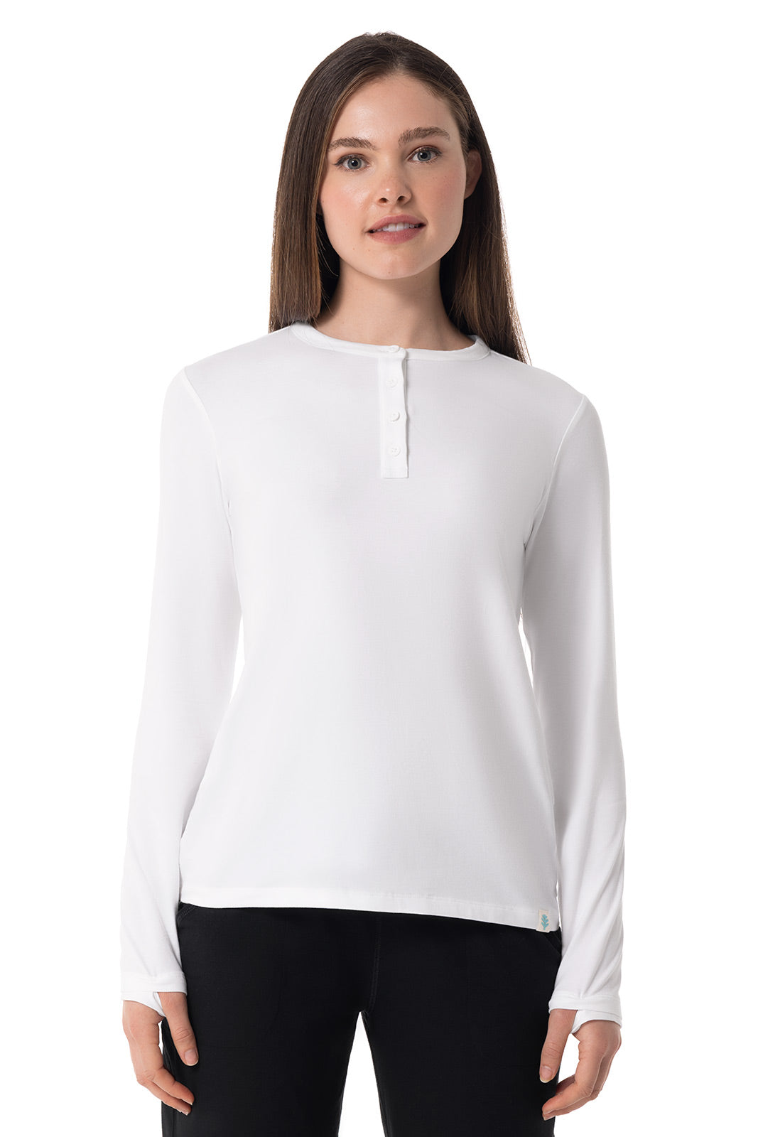 Women's Hallandale Long Sleeve Henley | White