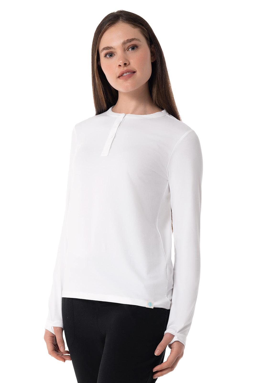 Women's Hallandale Long Sleeve Henley | White