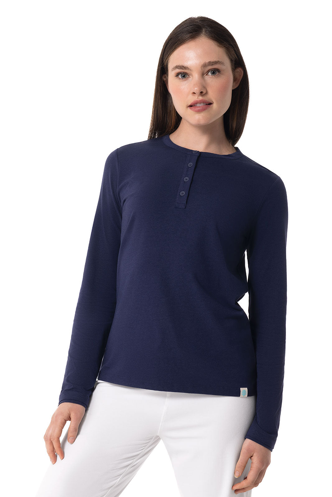 Women's Hallandale Long Sleeve Henley | Navy
