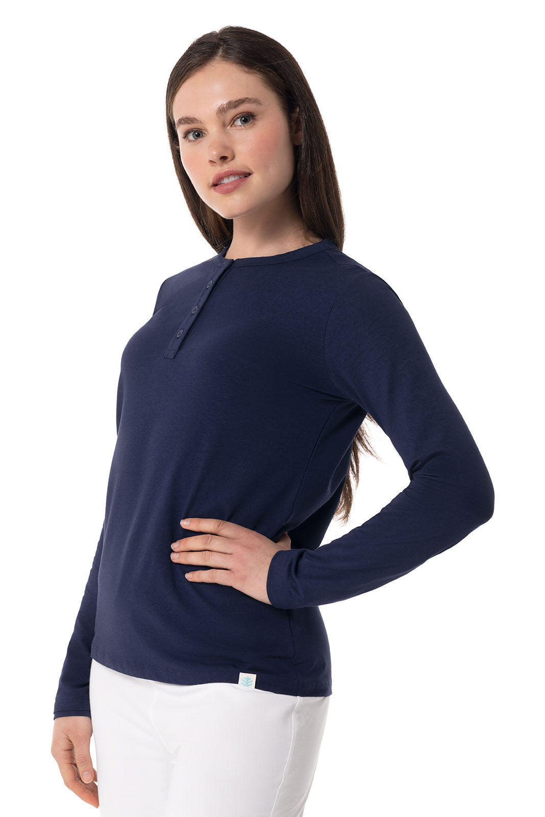 Women's Hallandale Long Sleeve Henley | Navy