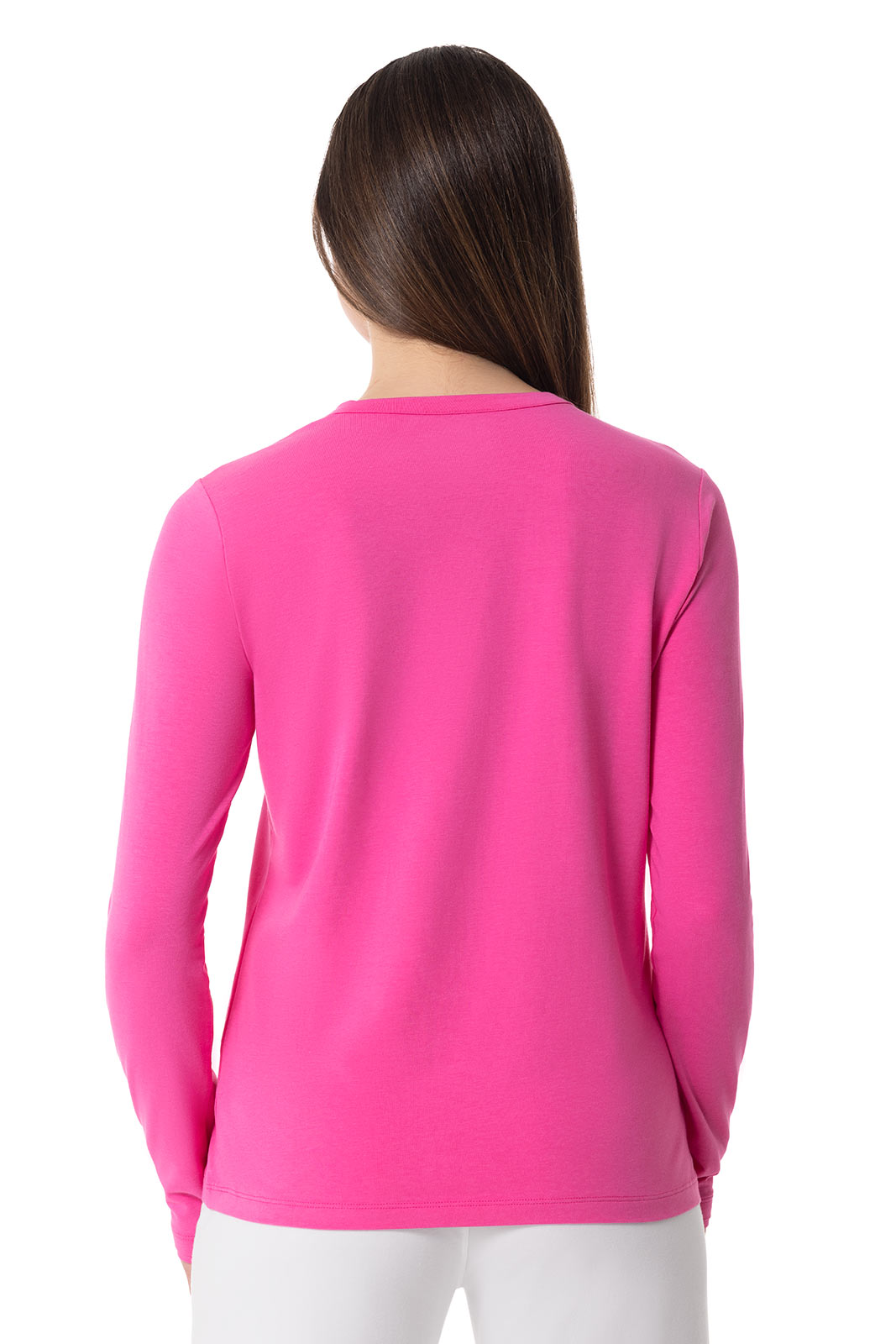 Women's Hallandale Long Sleeve Henley | Tulip Pink