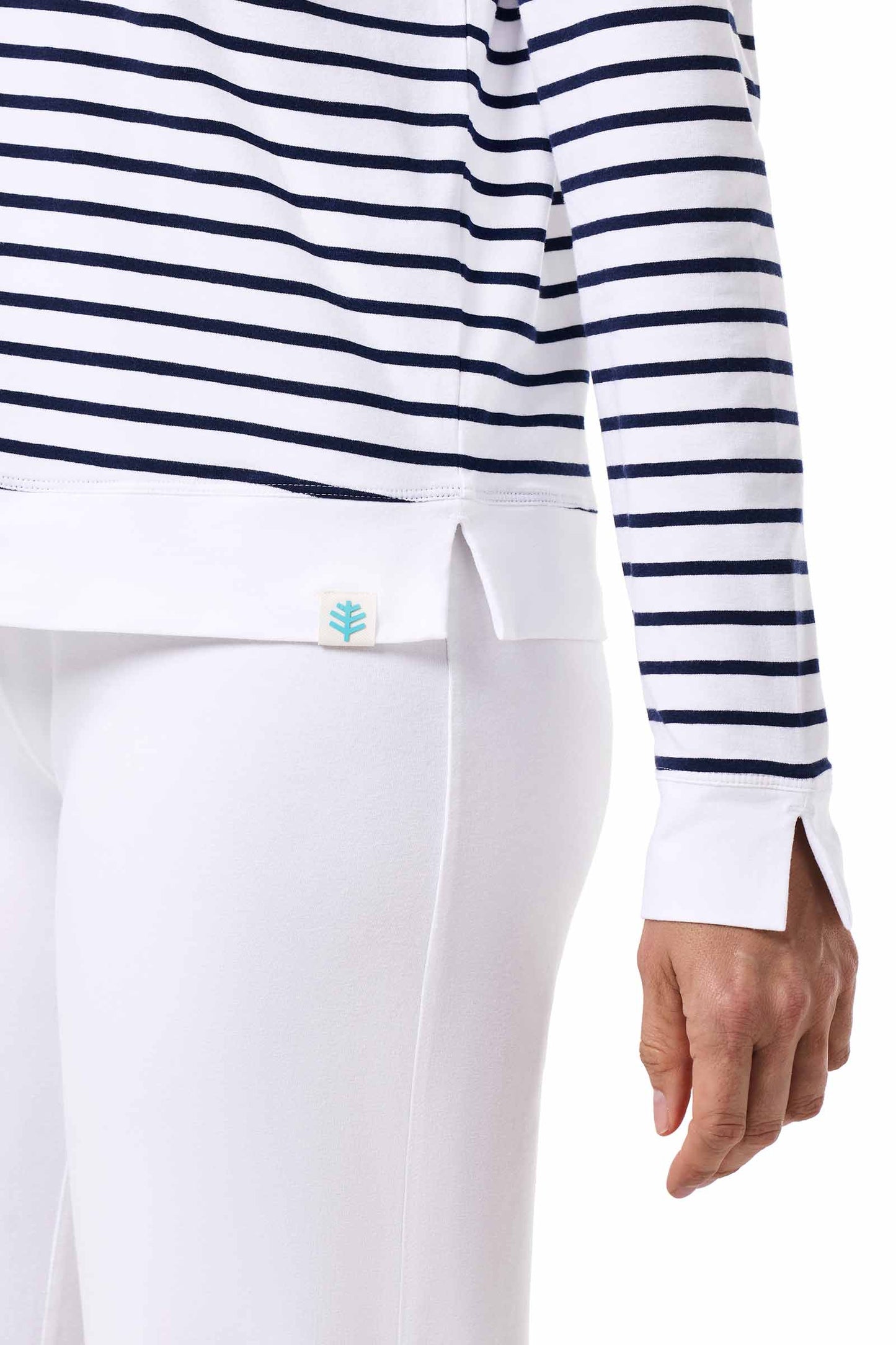 Women's Fontainebleau Polo 2.0 | White/Navy Stripe