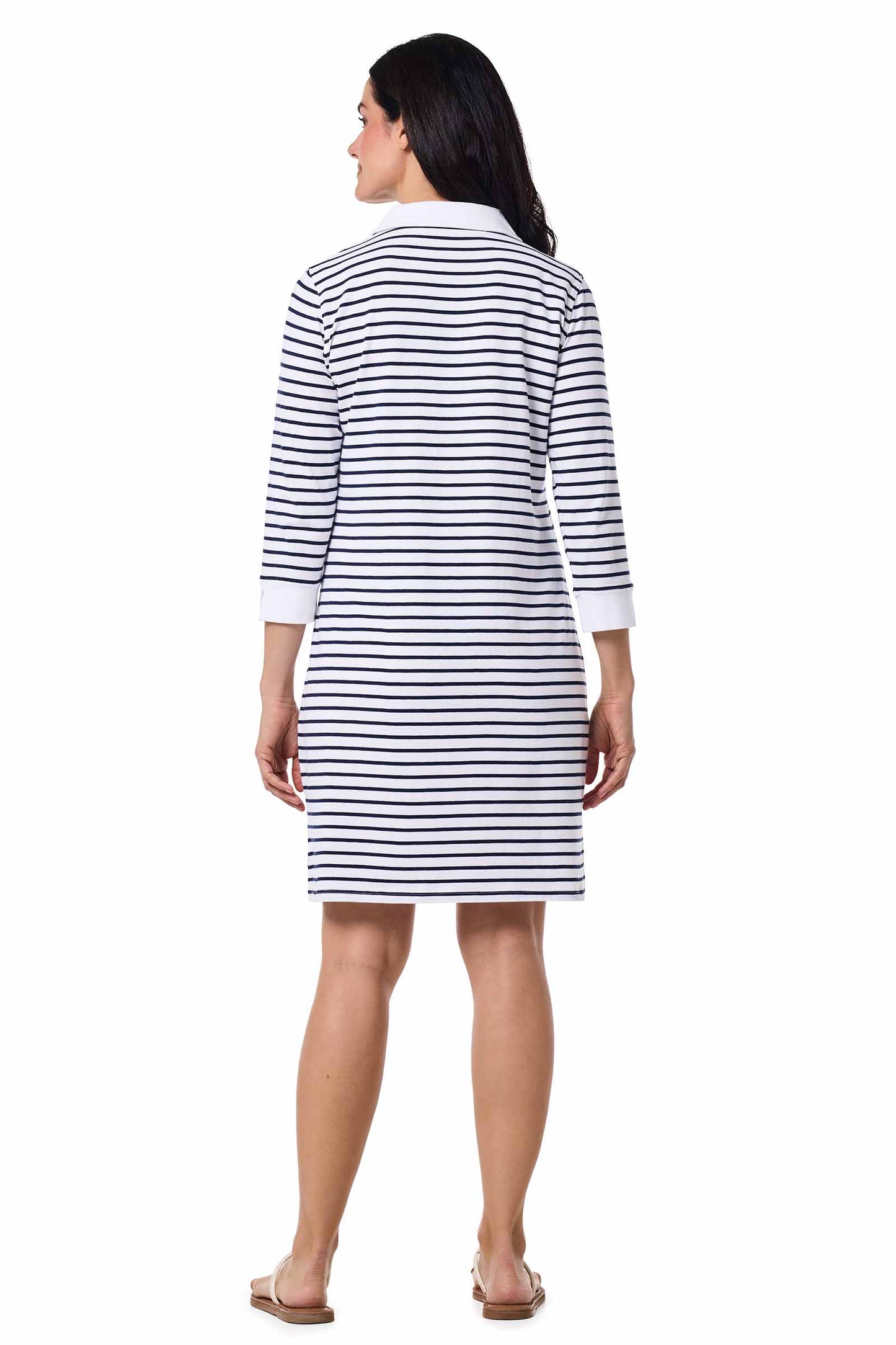 Women's Fontainebleau Tunic Dress | White/Navy Stripe