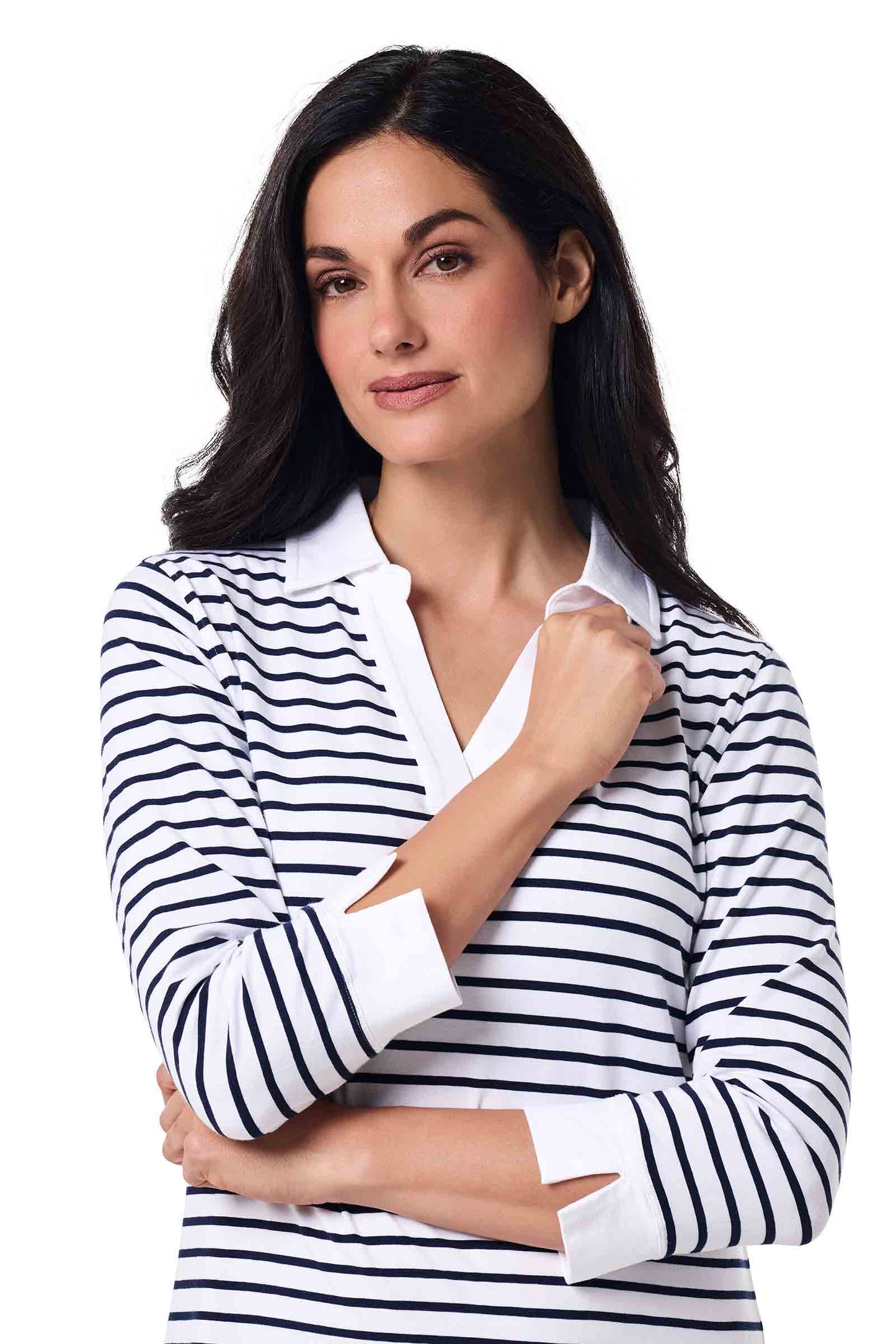 Women's Fontainebleau Tunic Dress | White/Navy Stripe