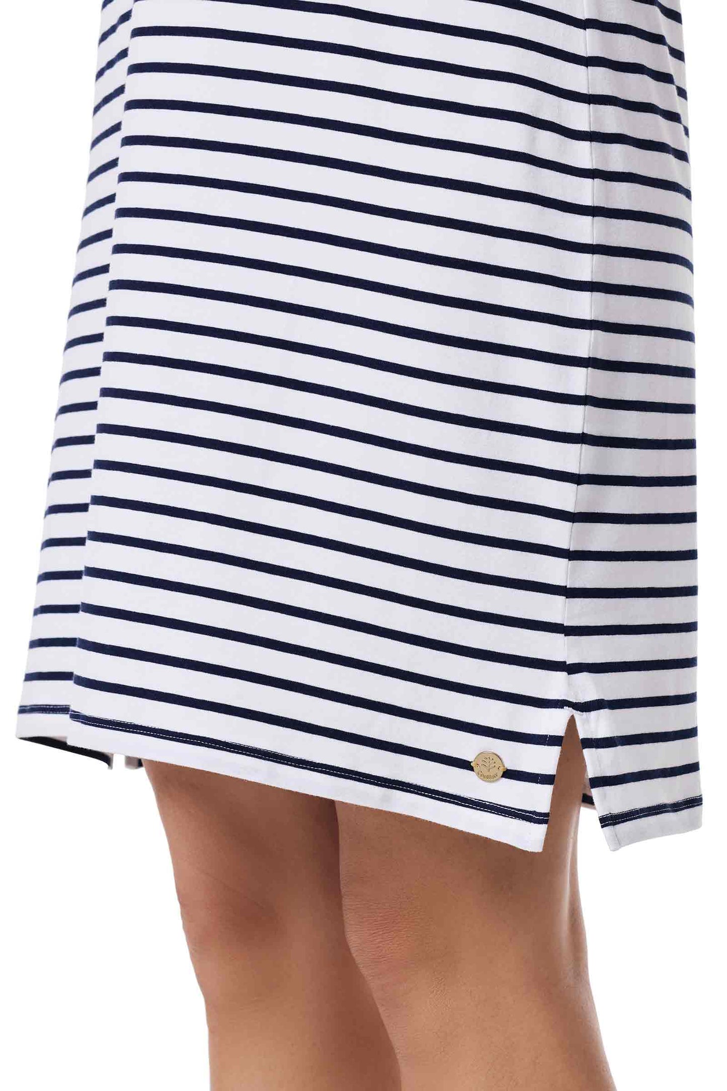 Women's Fontainebleau Tunic Dress | White/Navy Stripe