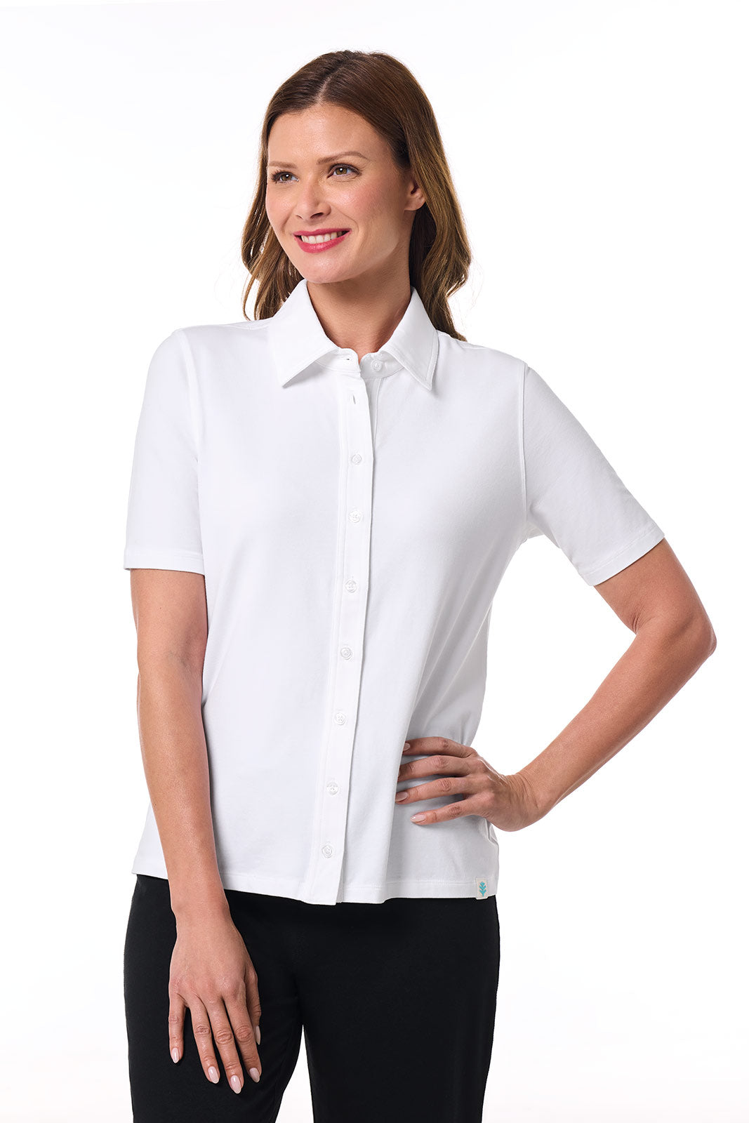 Women's Morningside Button Down Short Sleeve Shirt | White