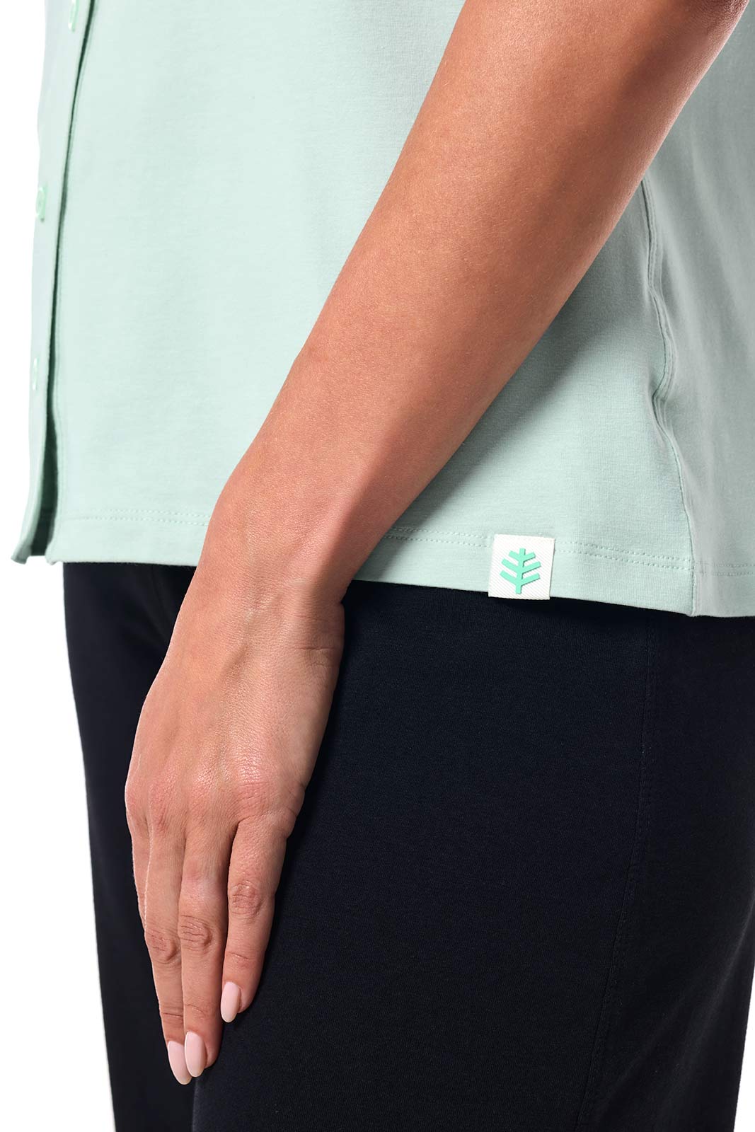 Women's Morningside Button Down Short Sleeve Shirt | Misty Aqua