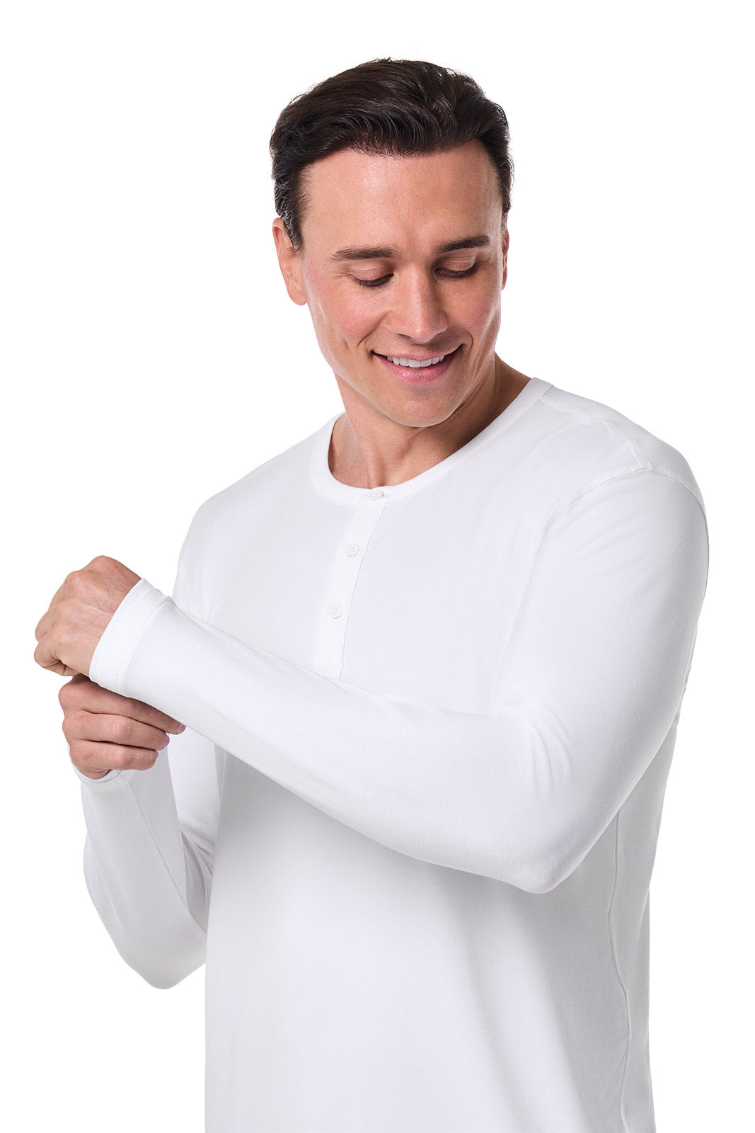 Men's Hallandale Long Sleeve Henley | White