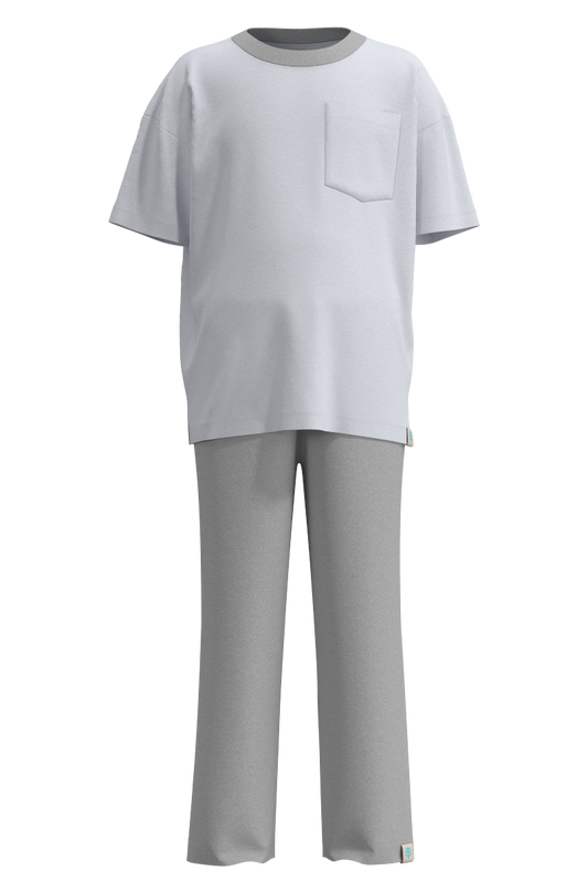 Kid's Mangrove T-Shirt and Pants Set | White Colorblock