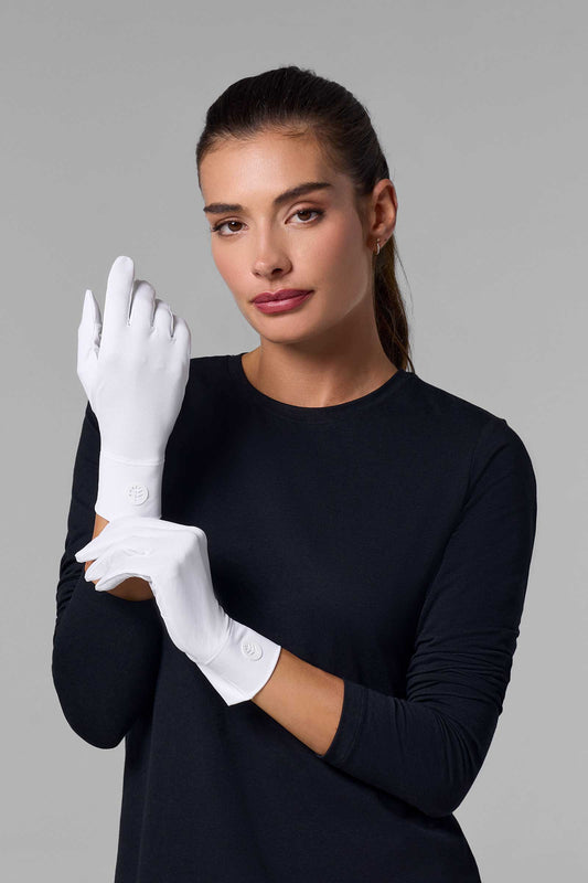 Unisex Fuji UV Gloves | White