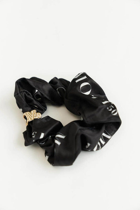 Women's Mott50 Logo Scrunchie | Black/White Bandana Print