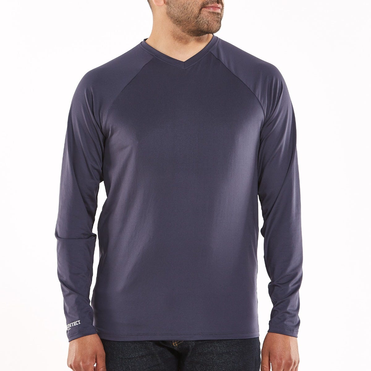 Men's Bosun V-Neck Long Sleeve T-Shirt | Charcoal