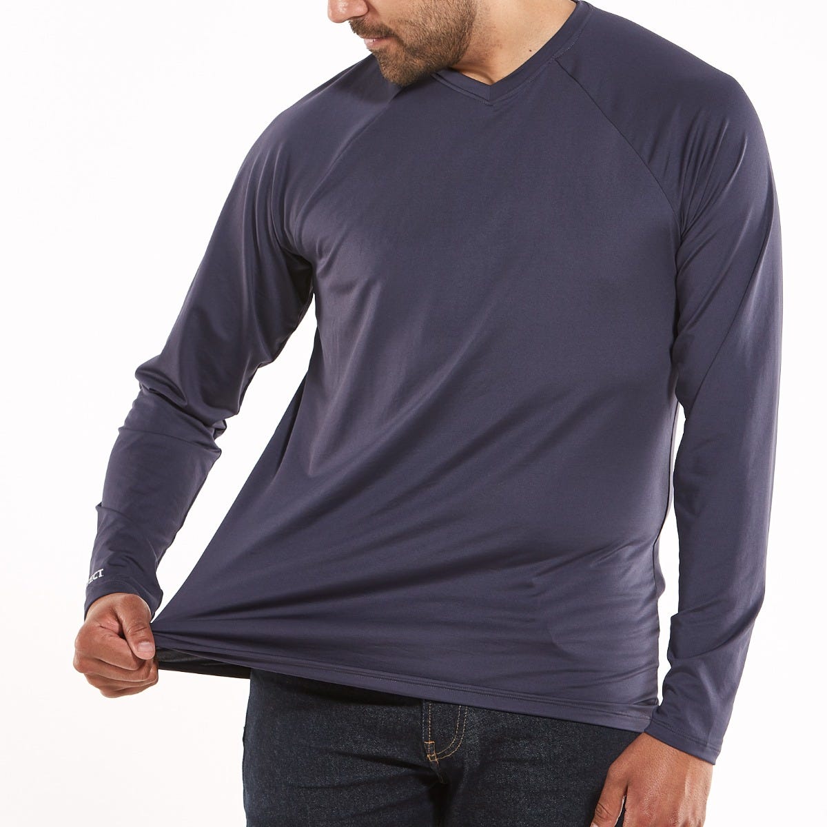 Men's Bosun V-Neck Long Sleeve T-Shirt | Charcoal