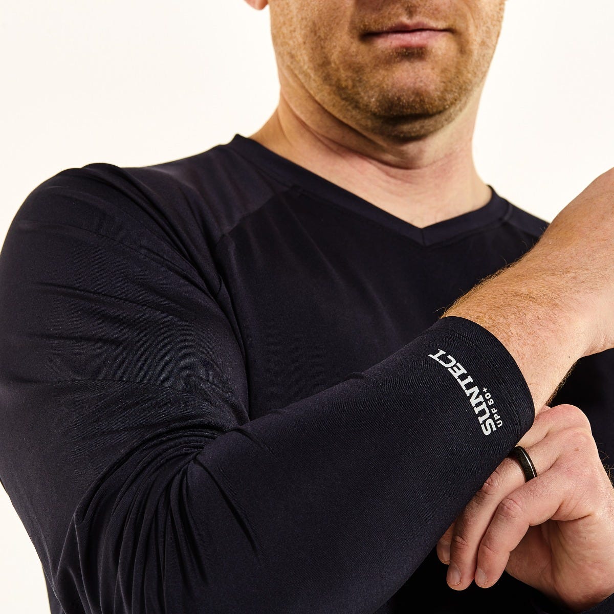 Men's Bosun V-Neck Long Sleeve T-Shirt | Jet Black