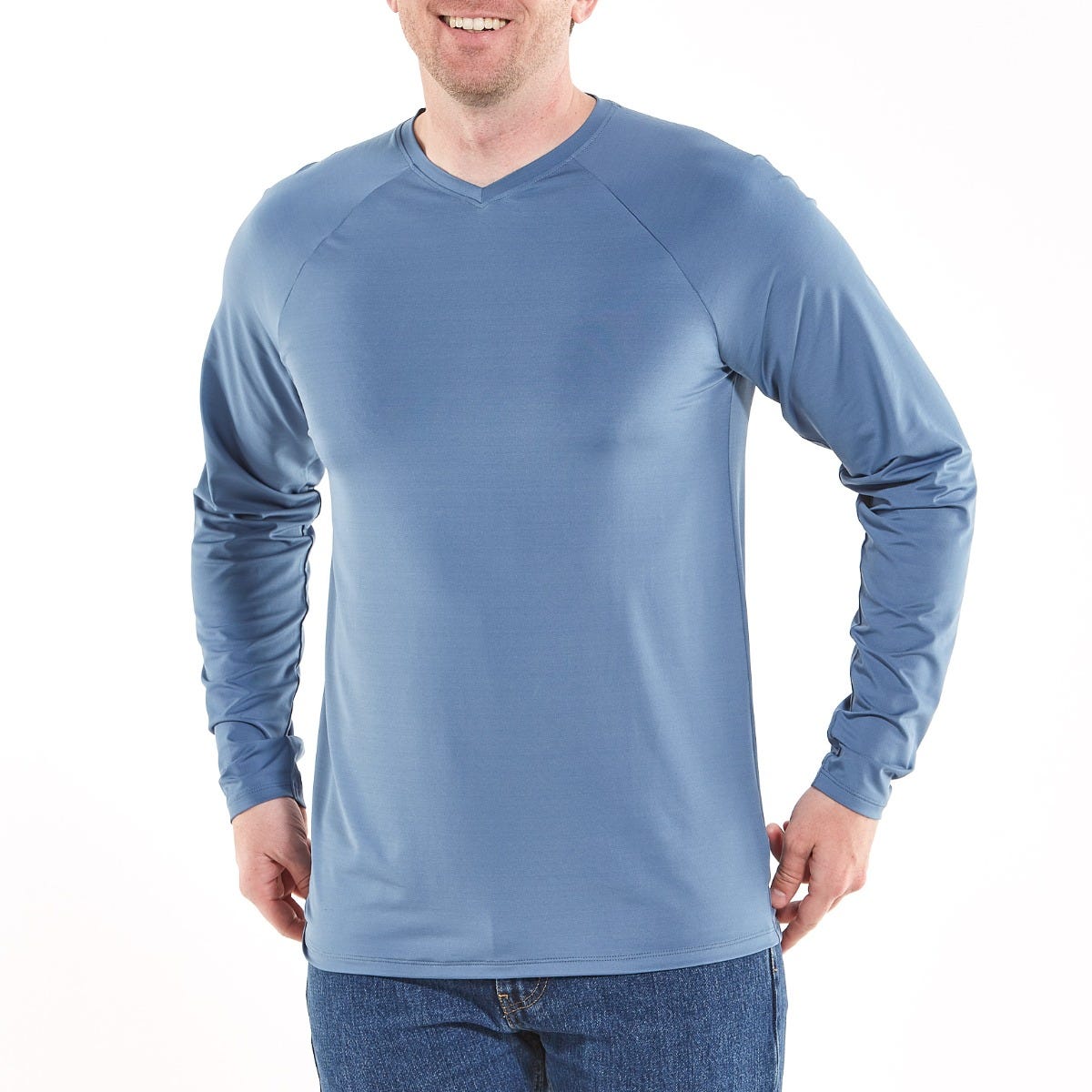 Men's Bosun V-Neck Long Sleeve T-Shirt | Lake Water