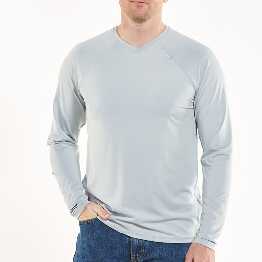 Men's Bosun V-Neck Long Sleeve T-Shirt | Slate Grey