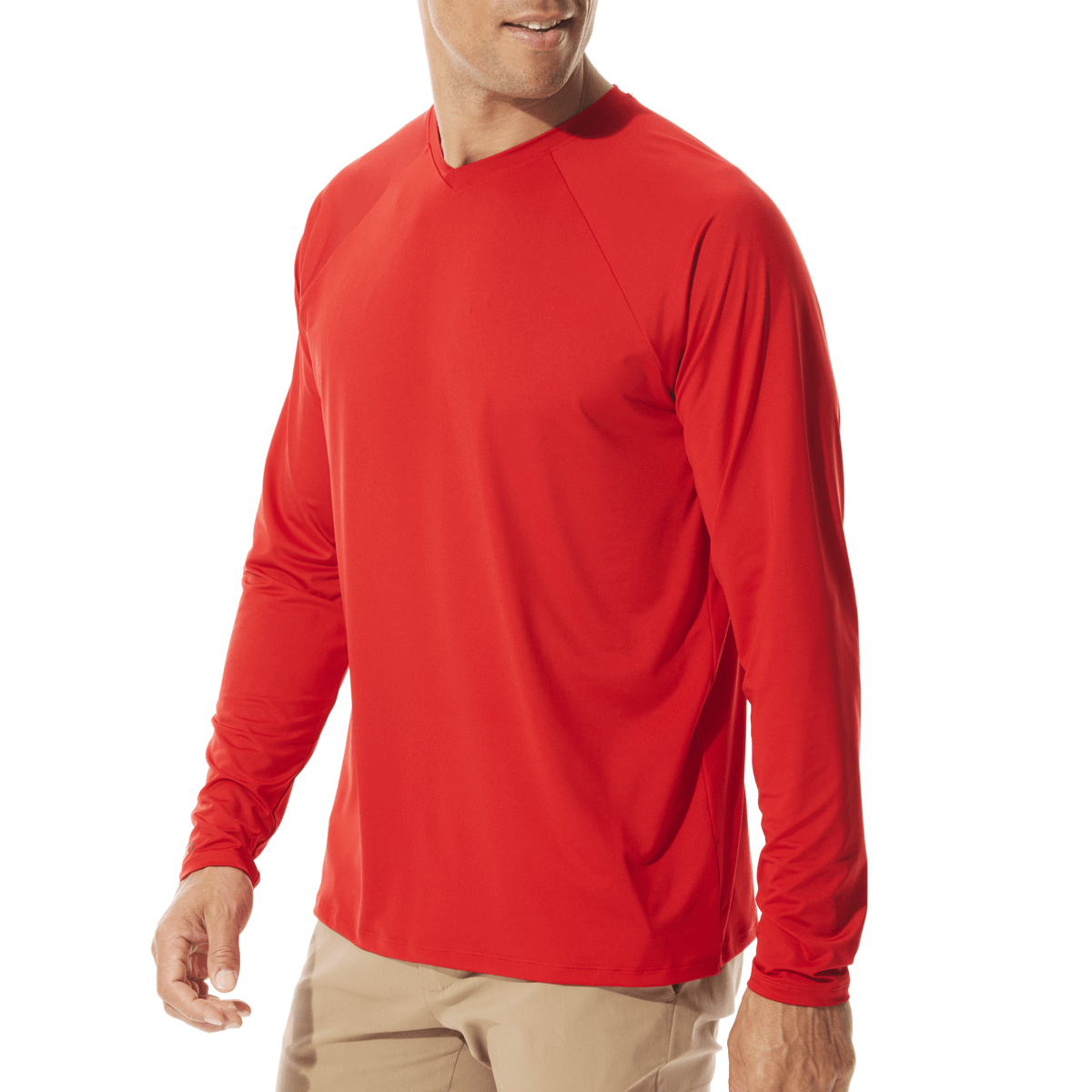 Men's Bosun V-Neck Long Sleeve T-Shirt | Fire
