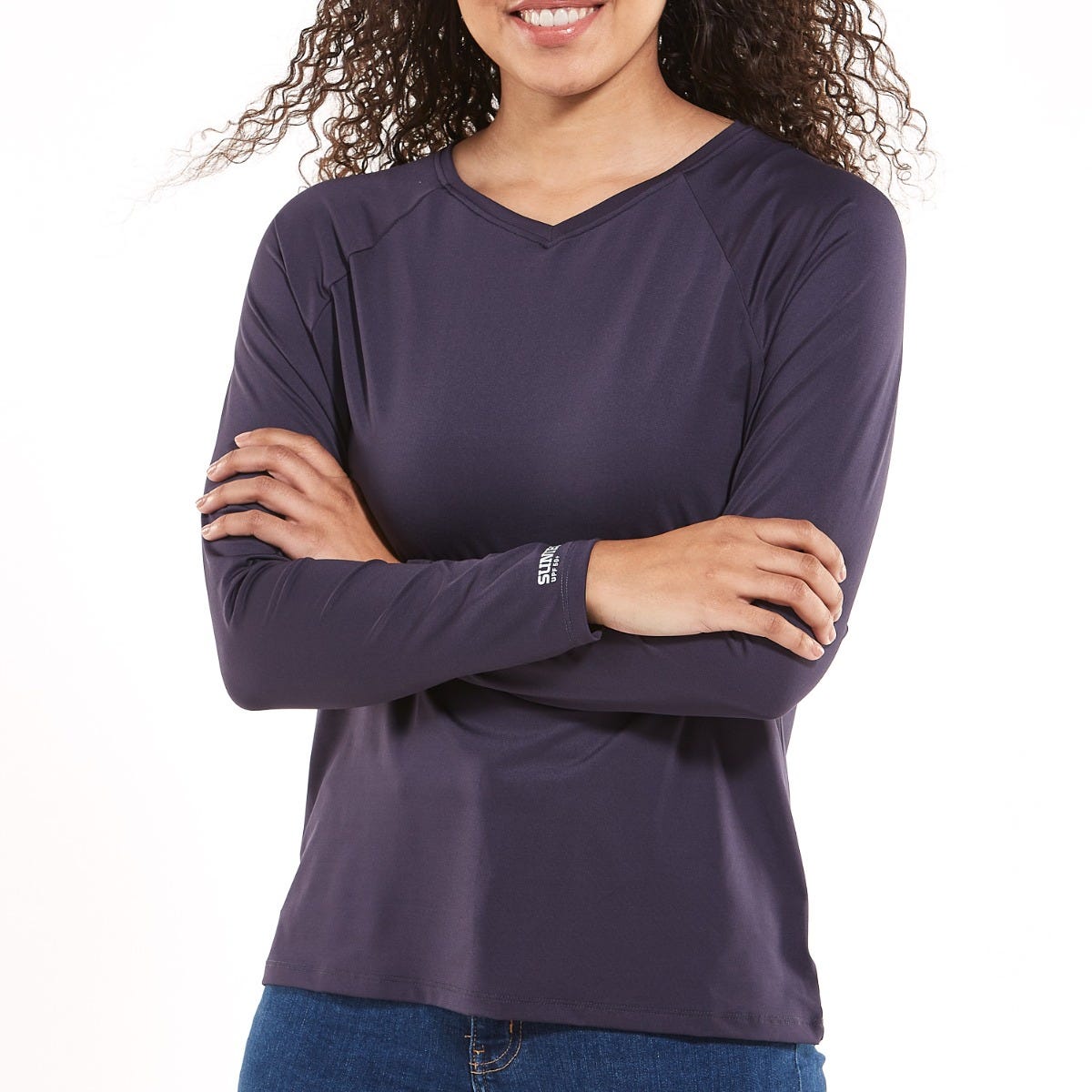 Women's Bosun V-Neck Long Sleeve T-Shirt | Charcoal