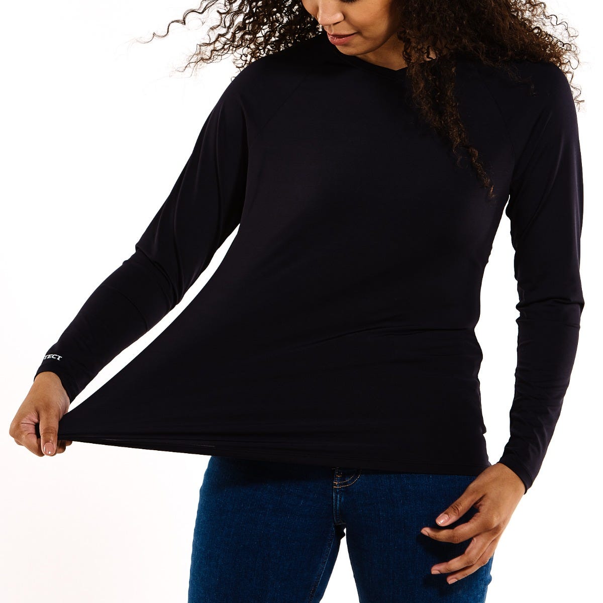 Women's Bosun V-Neck Long Sleeve T-Shirt | Jet Black