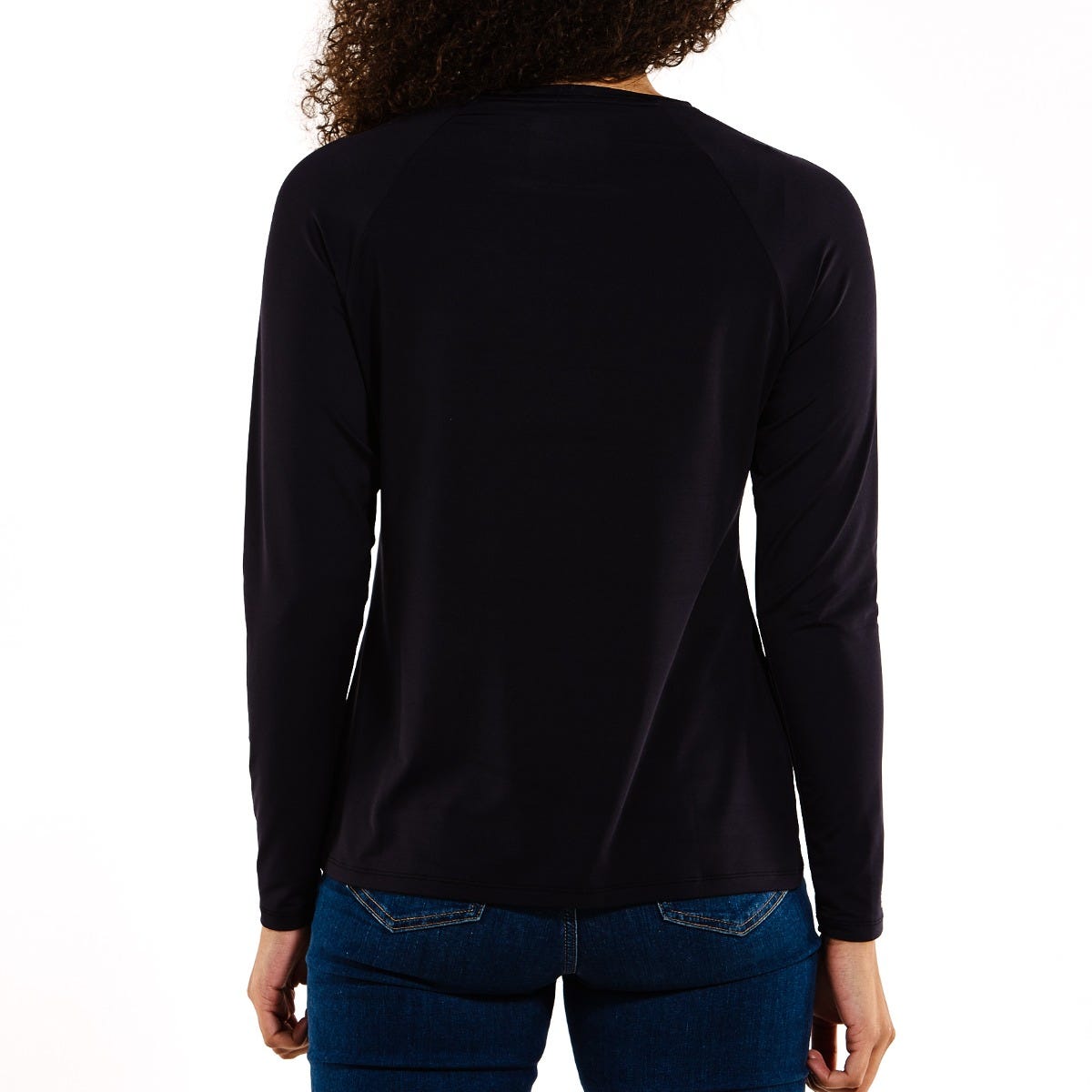 Women's Bosun V-Neck Long Sleeve T-Shirt | Jet Black