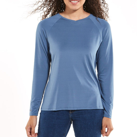 Women's Bosun V-Neck Long Sleeve T-Shirt | Lake Water