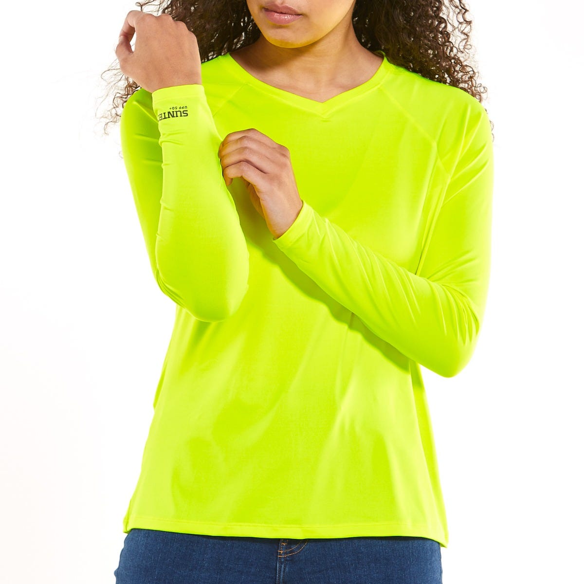 Women's Bosun V-Neck Long Sleeve T-Shirt | Safety Yellow