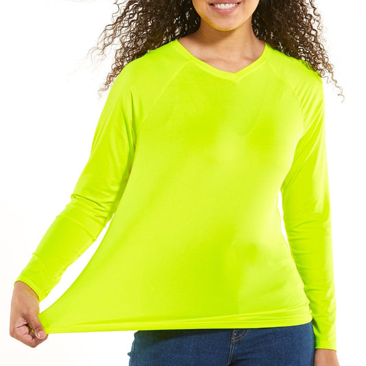Women's Bosun V-Neck Long Sleeve T-Shirt | Safety Yellow