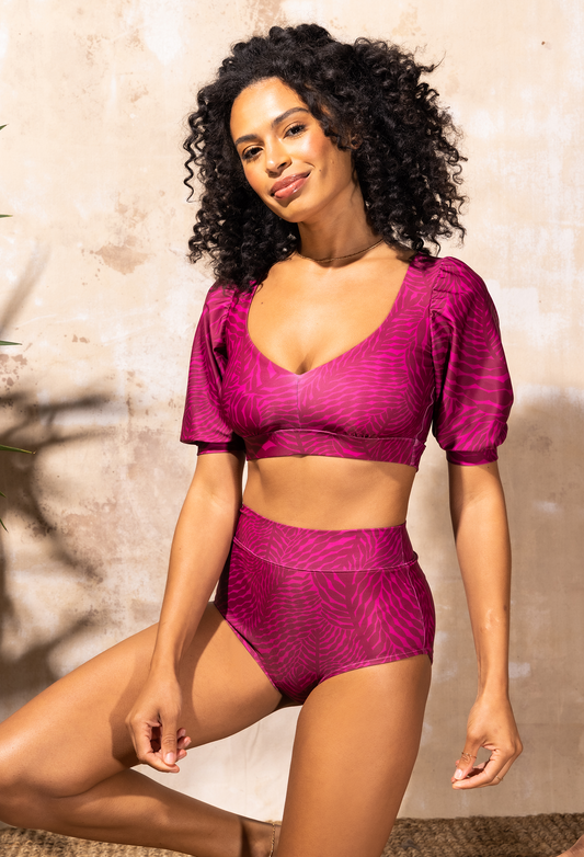High Rise Swim Bottoms | Ocean Imprint