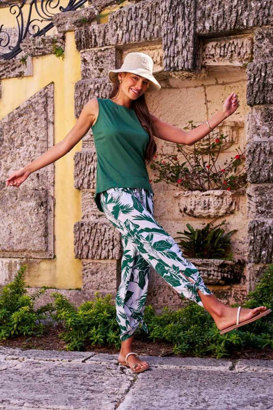 Women's Petra Wide Leg Pants | Eden Palm Paradise