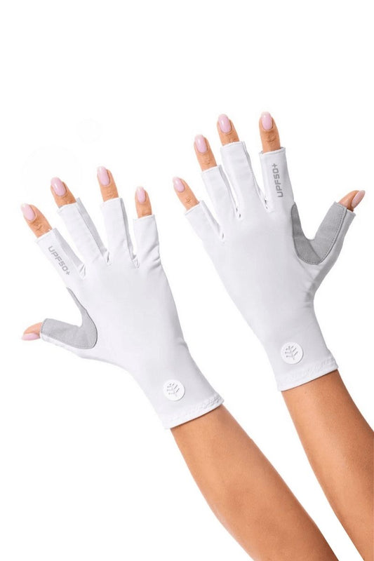 Unisex MaxShield Multi-Sport Fingerless Gloves | White