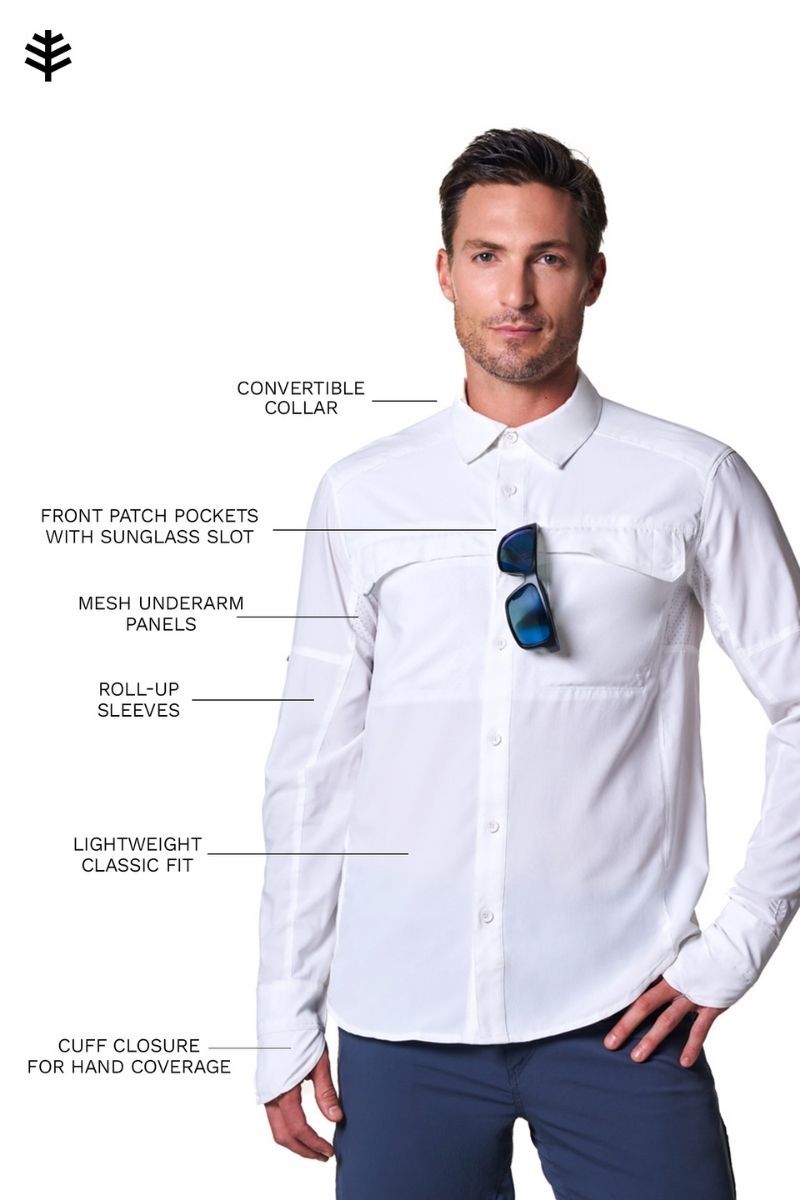 Men's Nassau Fishing Shirt | Sleek Grey Coastal Camo