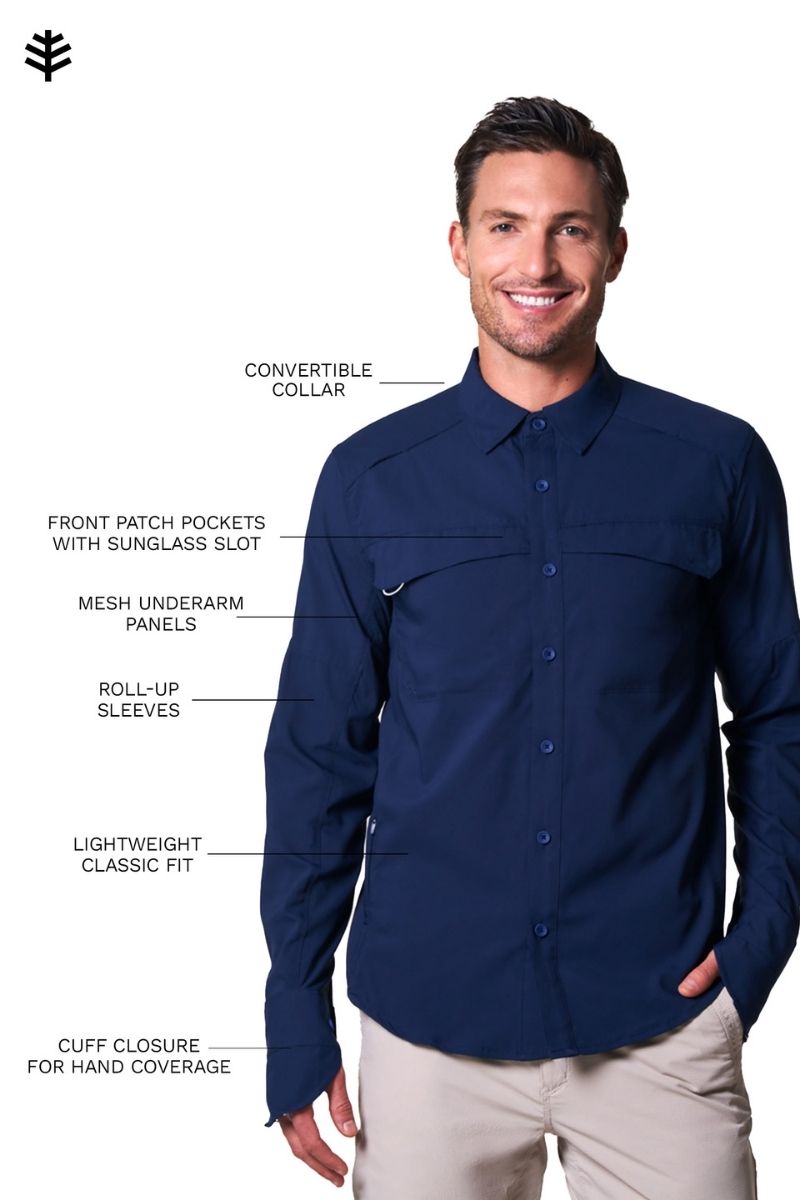 Men's Nassau Fishing Shirt | Navy