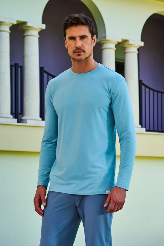 Men's Morada Everyday Long Sleeve T-Shirt | Arctic Blue