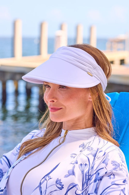 Women's Exuma Swim Visor | White