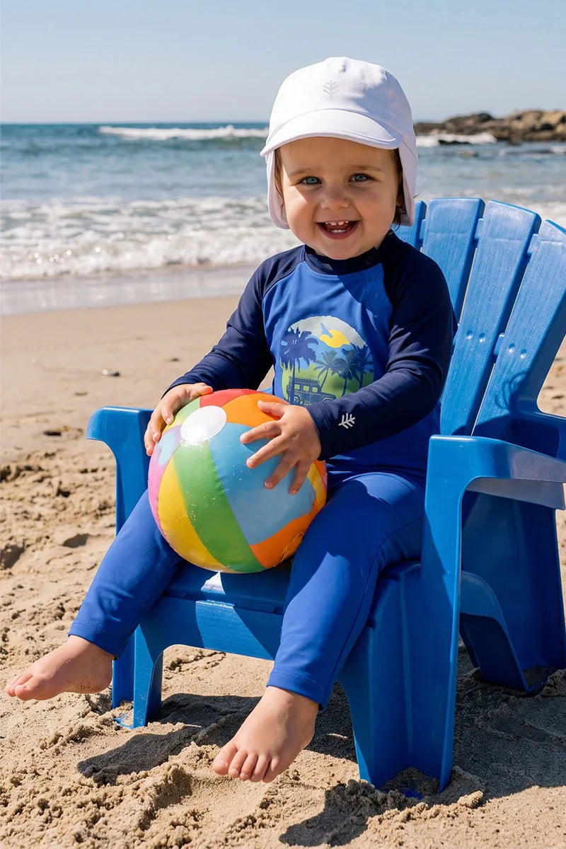 Kid's Beach One-Piece Swimsuit | Baja Blue