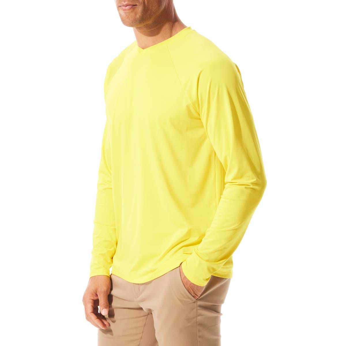 Men's Bosun V-Neck Long Sleeve T-Shirt | Nautic Yellow