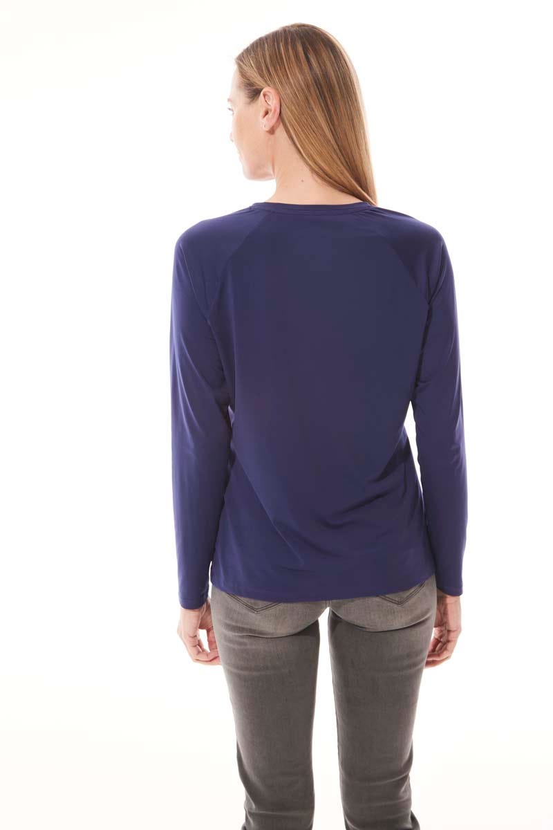 Women's Bosun V-Neck Long Sleeve T-Shirt | Midnight Blue
