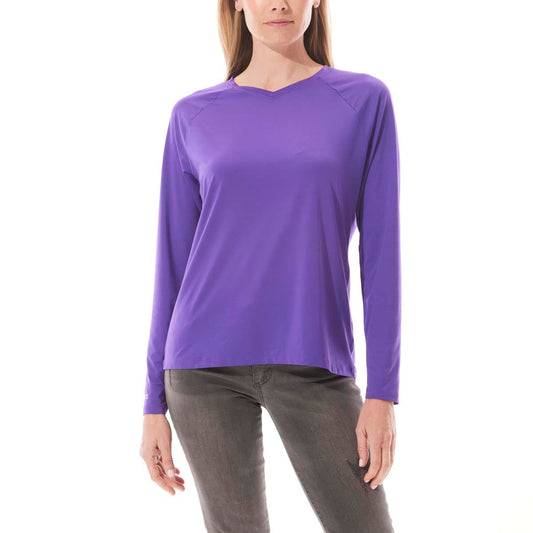 Women's Bosun V-Neck Long Sleeve T-Shirt | Purple