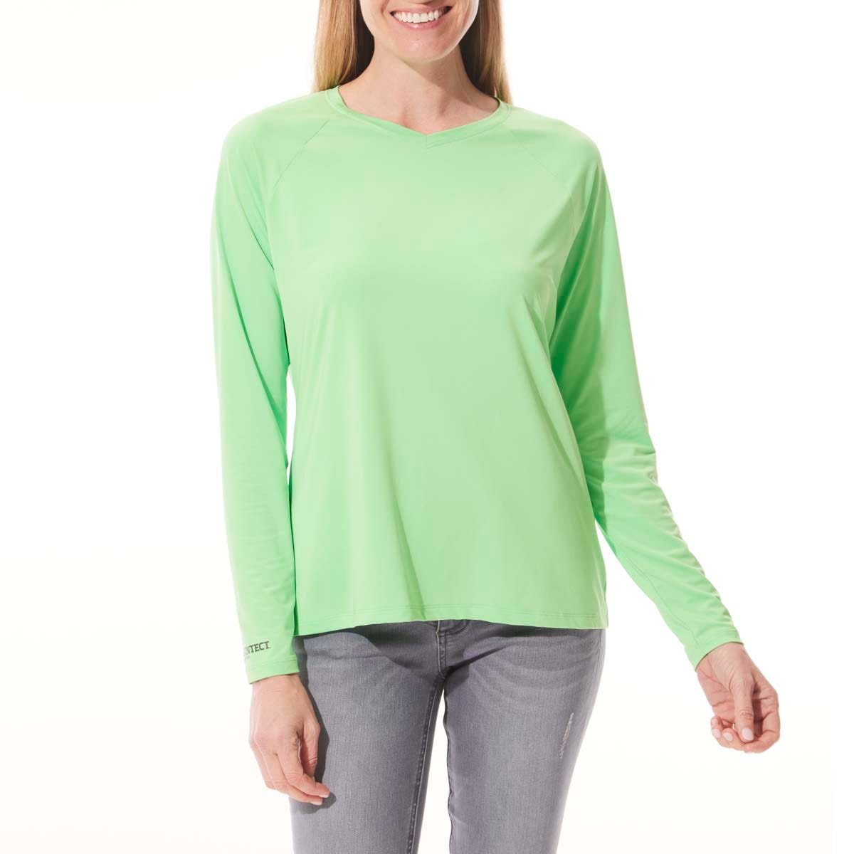 Women's Bosun V-Neck Long Sleeve T-Shirt | Turf Green