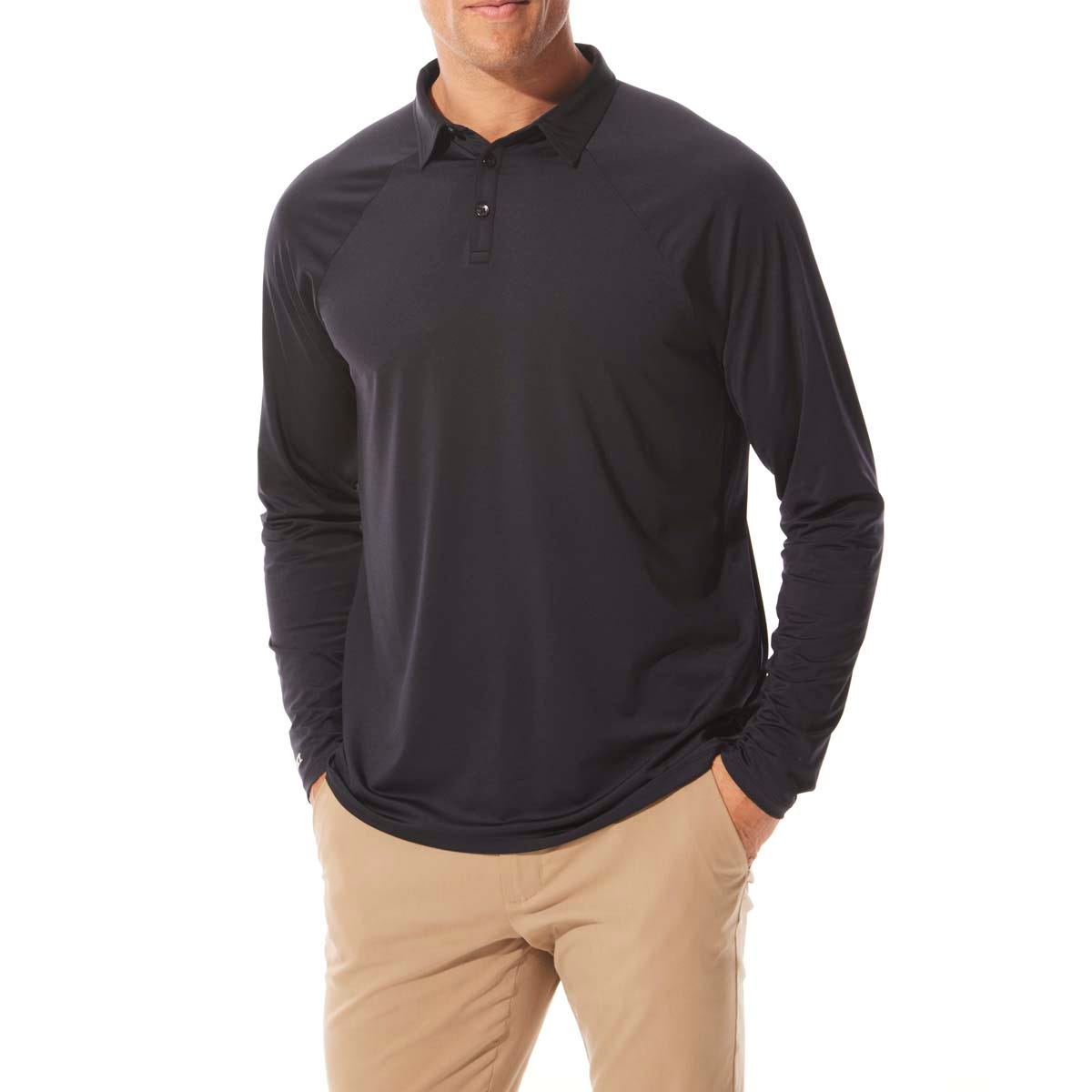Men's Resort Long Sleeve Polo | Jet Black
