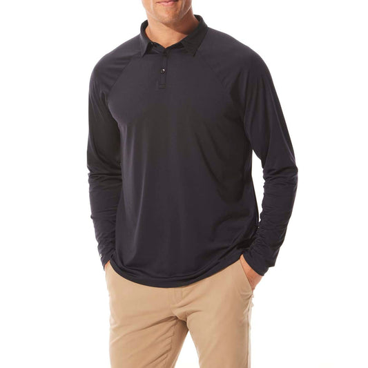 Men's Resort Long Sleeve Polo | Jet Black