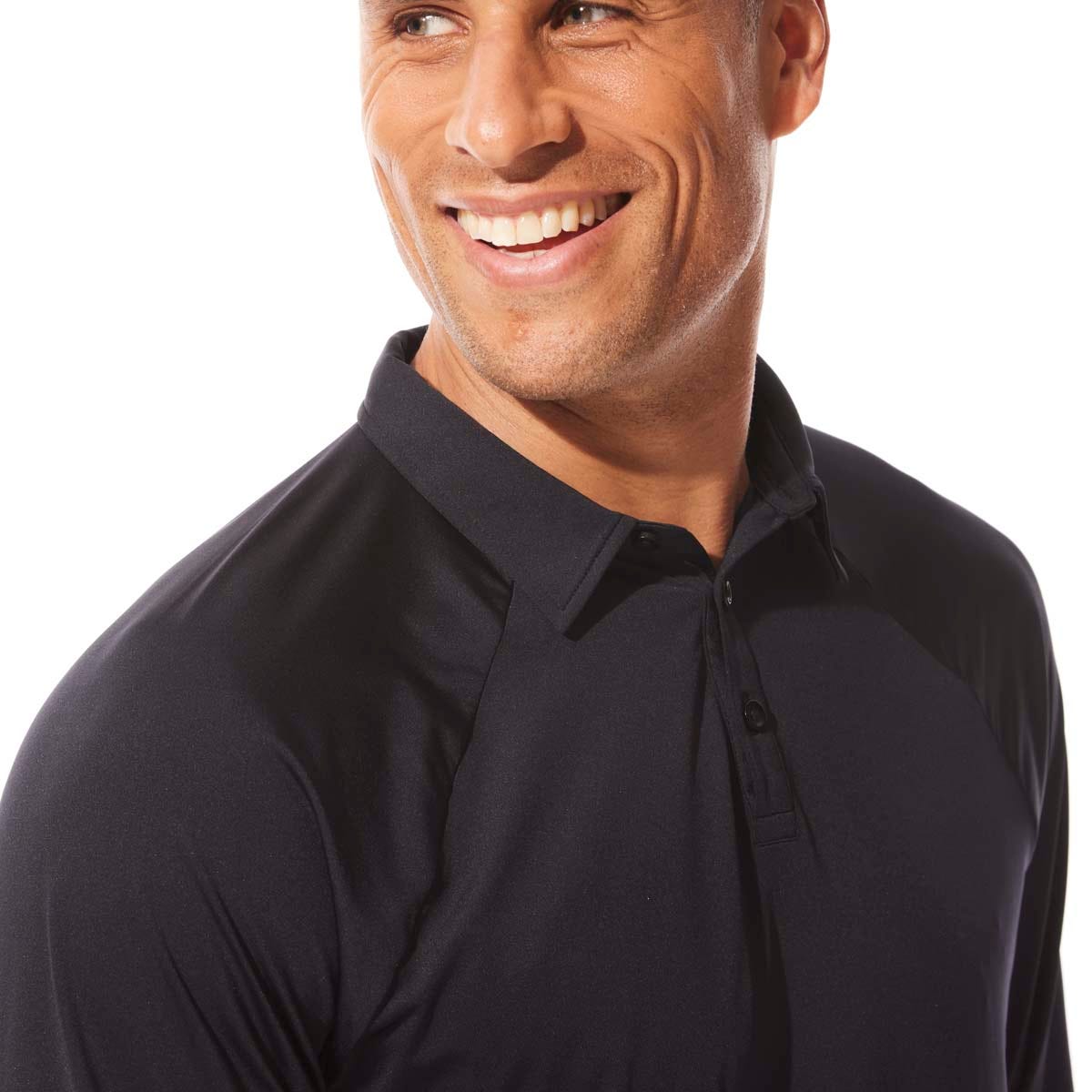 Men's Resort Long Sleeve Polo | Jet Black